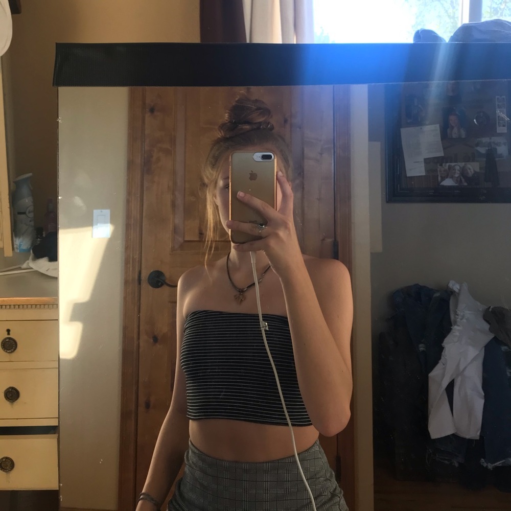 Striped tube top